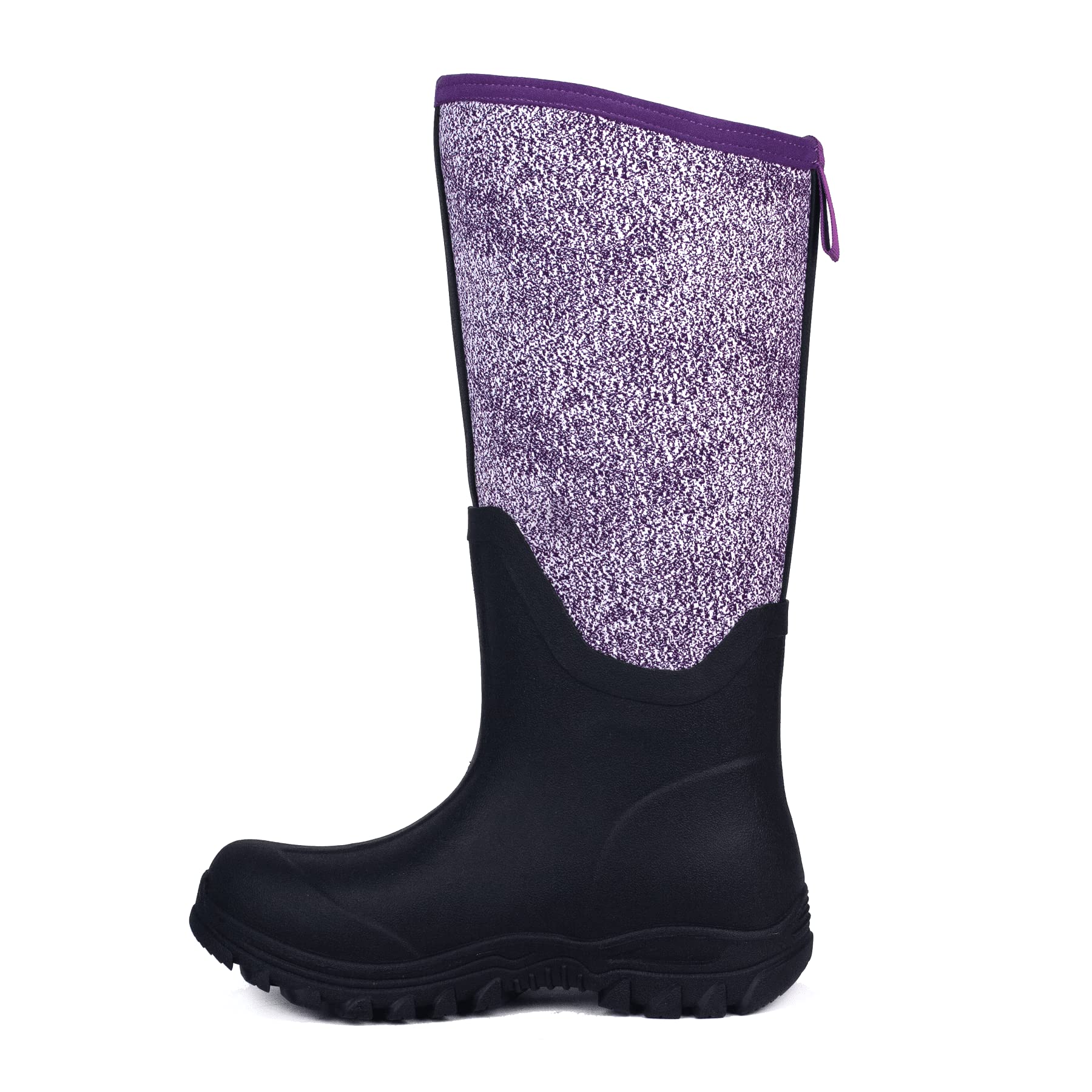 Aimaer Women's Waterproof Rain Boots - Mid Calf Rubber Neoprene Insulated Work Boots for Gardening, Farming, Mud & Outdoor Activities