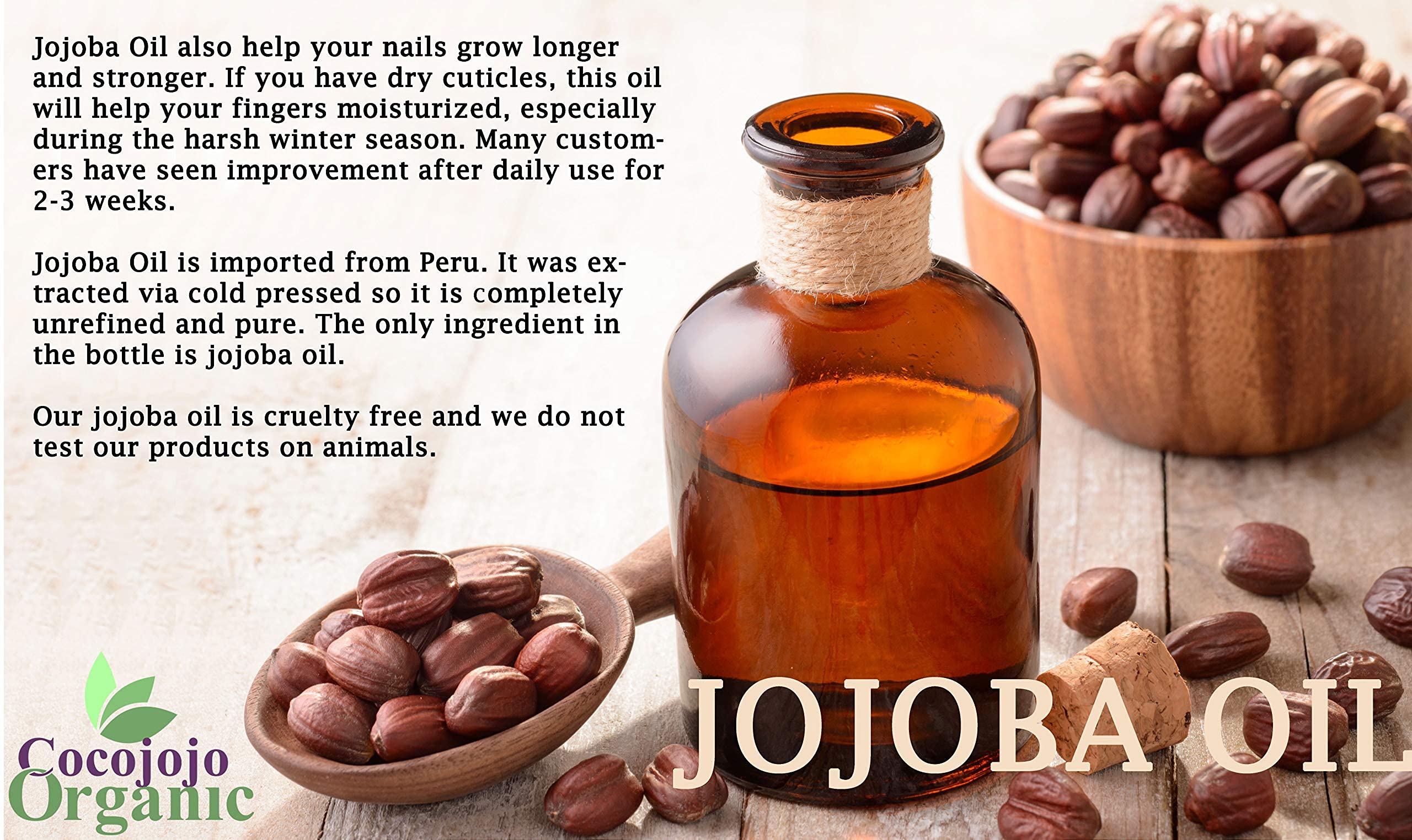 Organic Jojoba Oil by Dr Joe Lab - 100% Pure, Cold Pressed for Hair Growth, Skin & Face Care - Deep Moisturizing Anti-Aging Essential Oil - 128 Fl Oz - Perfect for DIY Beauty, Massage & Aromatherapy