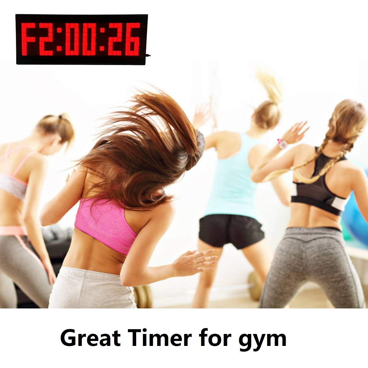 LED Digital Countdown Wall Clock with Remote Control - Perfect for Gym, Fitness, Sports & Home Workout Timer | Countdown Timer for Boxing, HIIT, Yoga & Kitchen Cooking