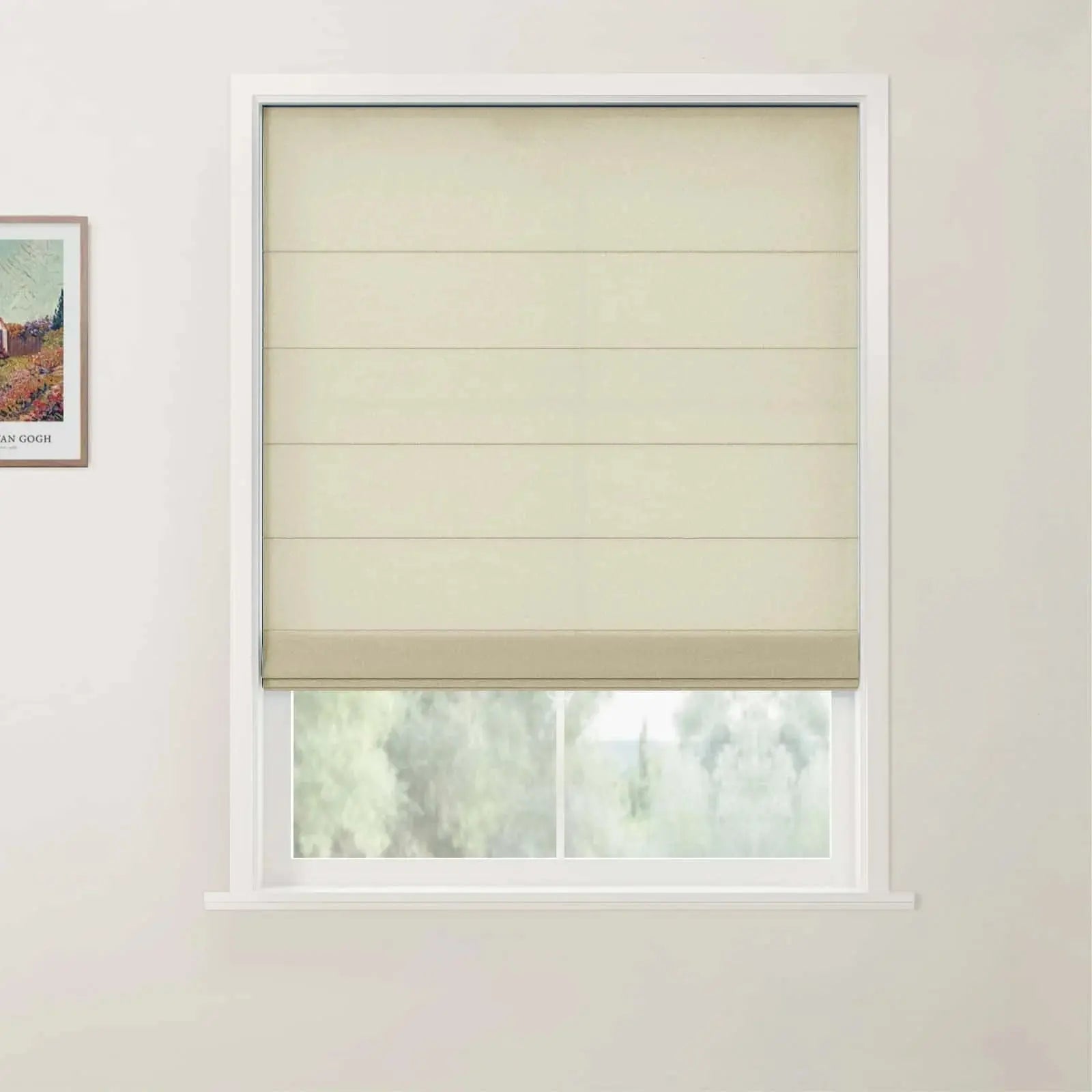 Custom Cordless Roman Shades for Windows - Blackout Back Slat Design for Privacy & Light Control - Perfect for Living Room, Bedroom, and Home Office