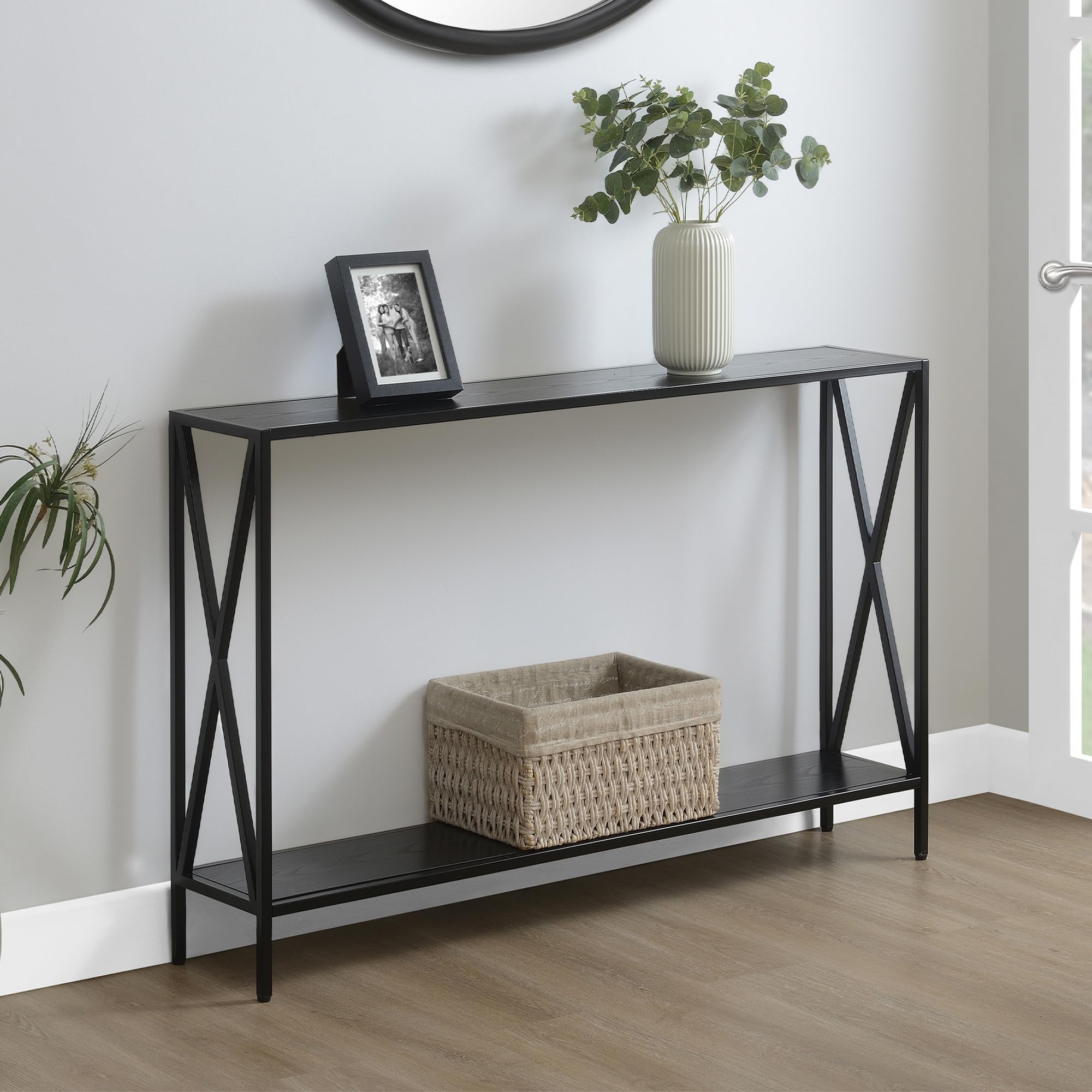 Modern Black Console Table 47.25