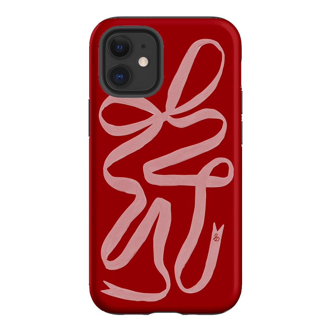 Cupid's Bow Ribbon Phone Case for iPhone & Samsung - Elegant Valentine's Day Gift for Her, Romantic Couple Accessory | Perfect for Dating, Anniversaries & Special Occasions