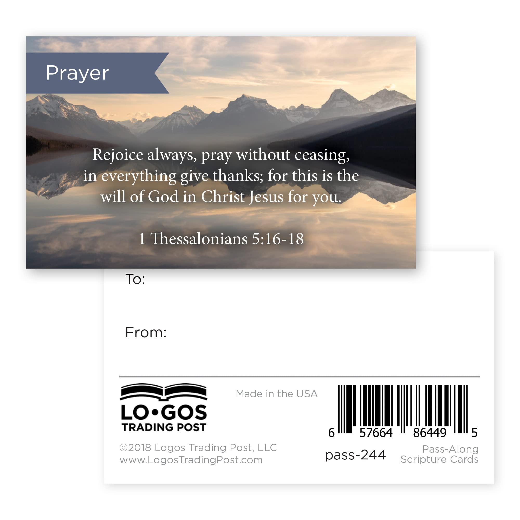 Inspirational Bible Verse Cards - 1 Thessalonians 5:16-18, Pack of 25 for Prayer & Bible Study | Perfect for Devotionals & Christian Encouragement