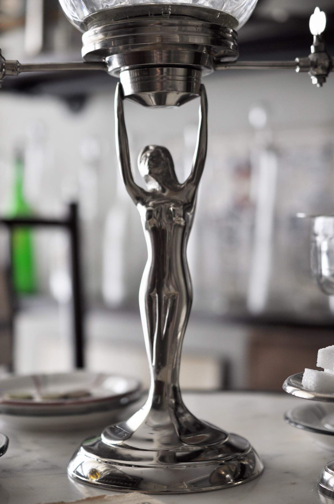 Premium Lady Absinthe Fountain with 2 Spouts - Elegant Antique-Style Absinthe Dripper for Home Bar & Cocktail Parties - Perfect for Traditional Absinthe Preparation & French-Inspired Entertaining