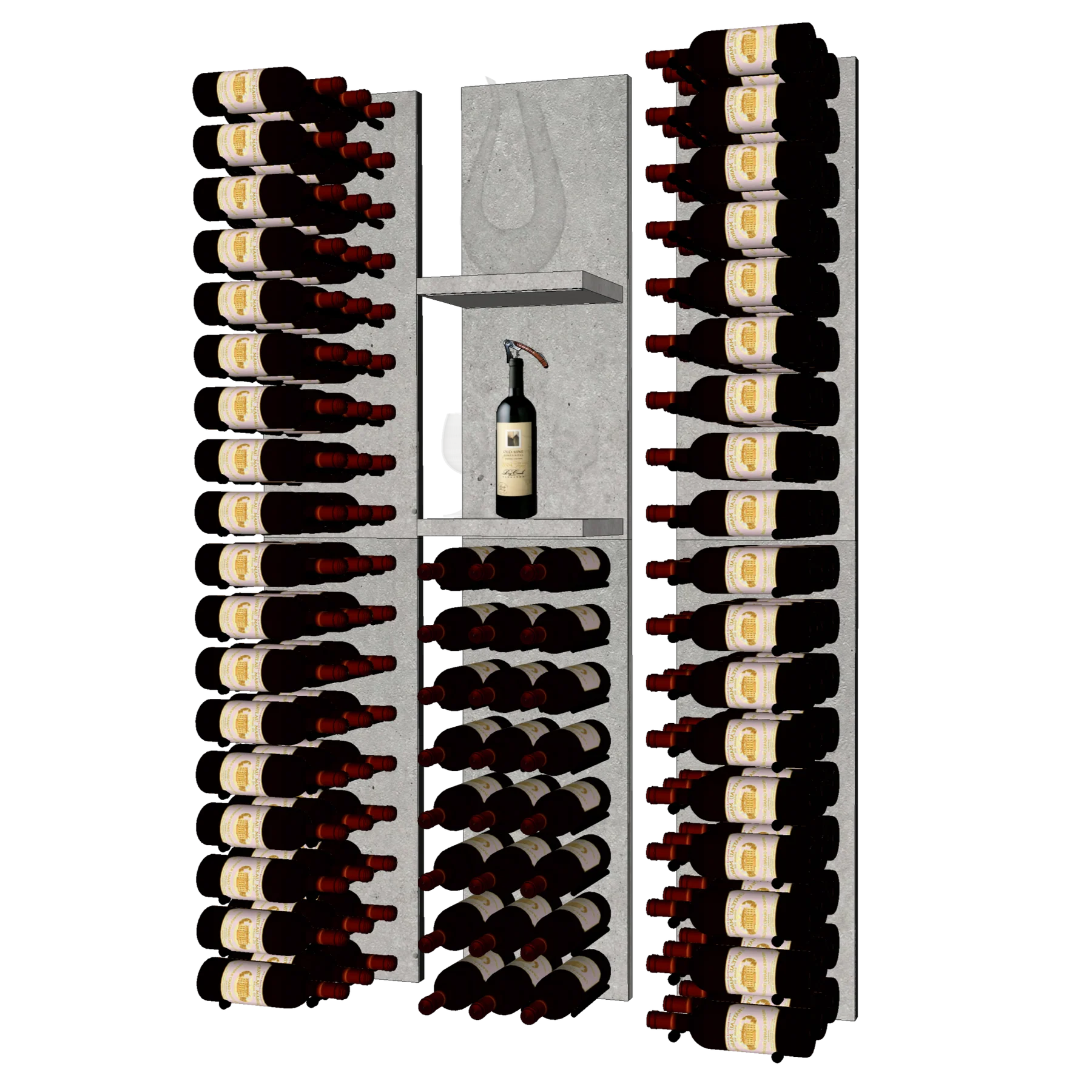 Blue Grouse THE SHOW VINdustry Wine Wall - Premium Wine Display Rack for Home, Bar, Restaurant & Wine Cellar Organization