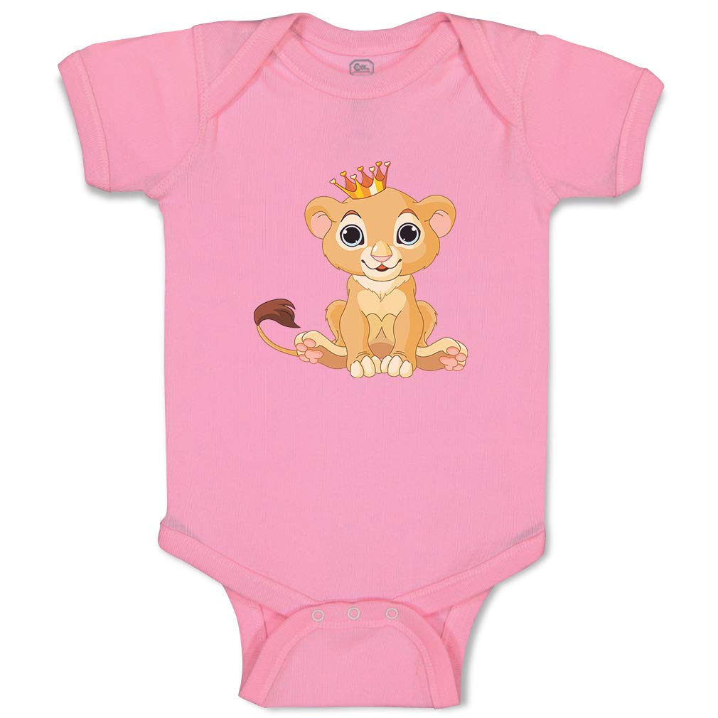 Cute Baby Lion King Animal Bodysuit - Soft Cotton Onesie for Newborn Boys & Girls - Funny Pink Design - Perfect for Photos, Gifts & Everyday Wear
