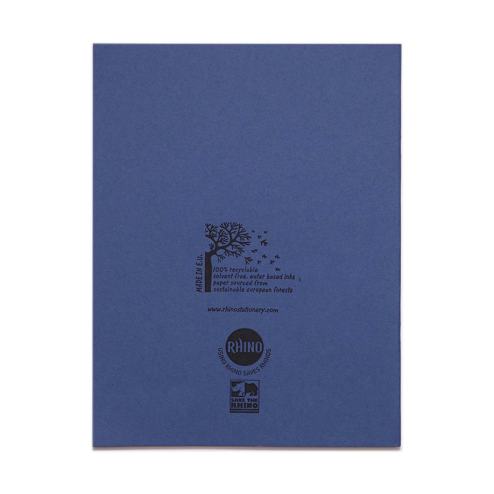 RHINO A5+ Exercise Notebooks 10 Pack - 80 Page 8mm Lined with Margin Writing Books, 9