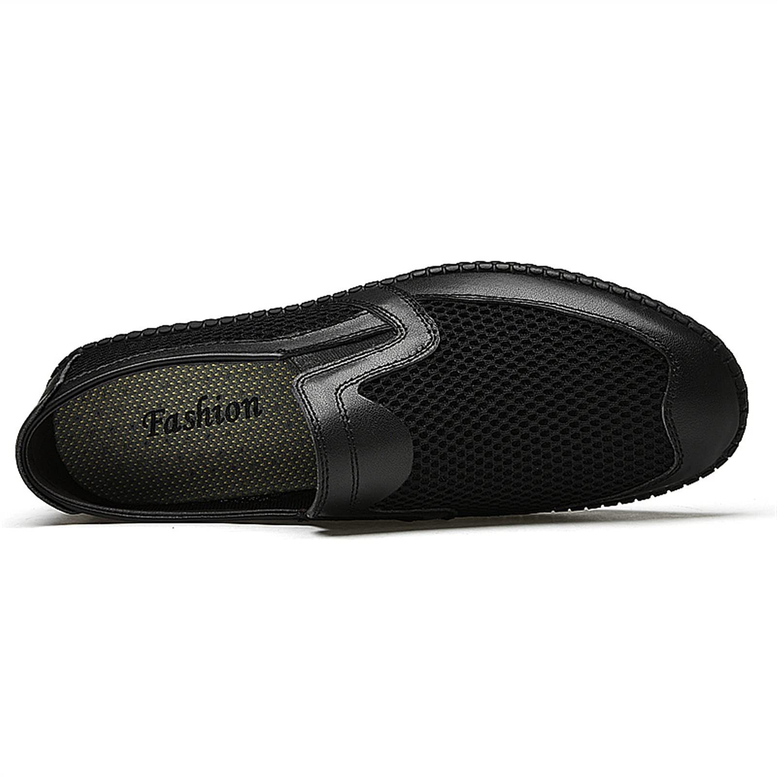 Breathable Lightweight Men's Smoking Loafers - Flexible Flat Heel Anti-Slip Casual Slip-On Shoes for Work, Travel & Daily Wear