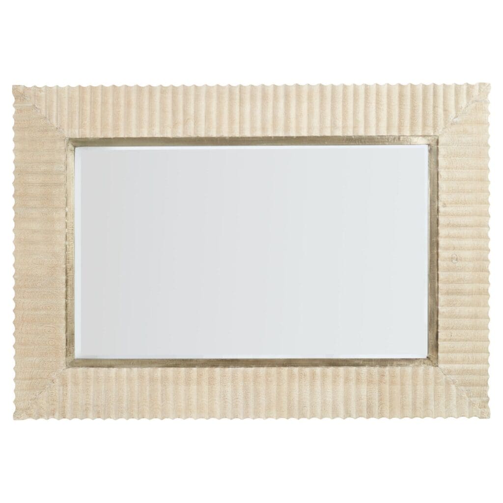 Cyan Design 11613 Estriada Rectangular Mirror in Cerused White - Elegant Wall Decor for Living Room, Bedroom & Entryway