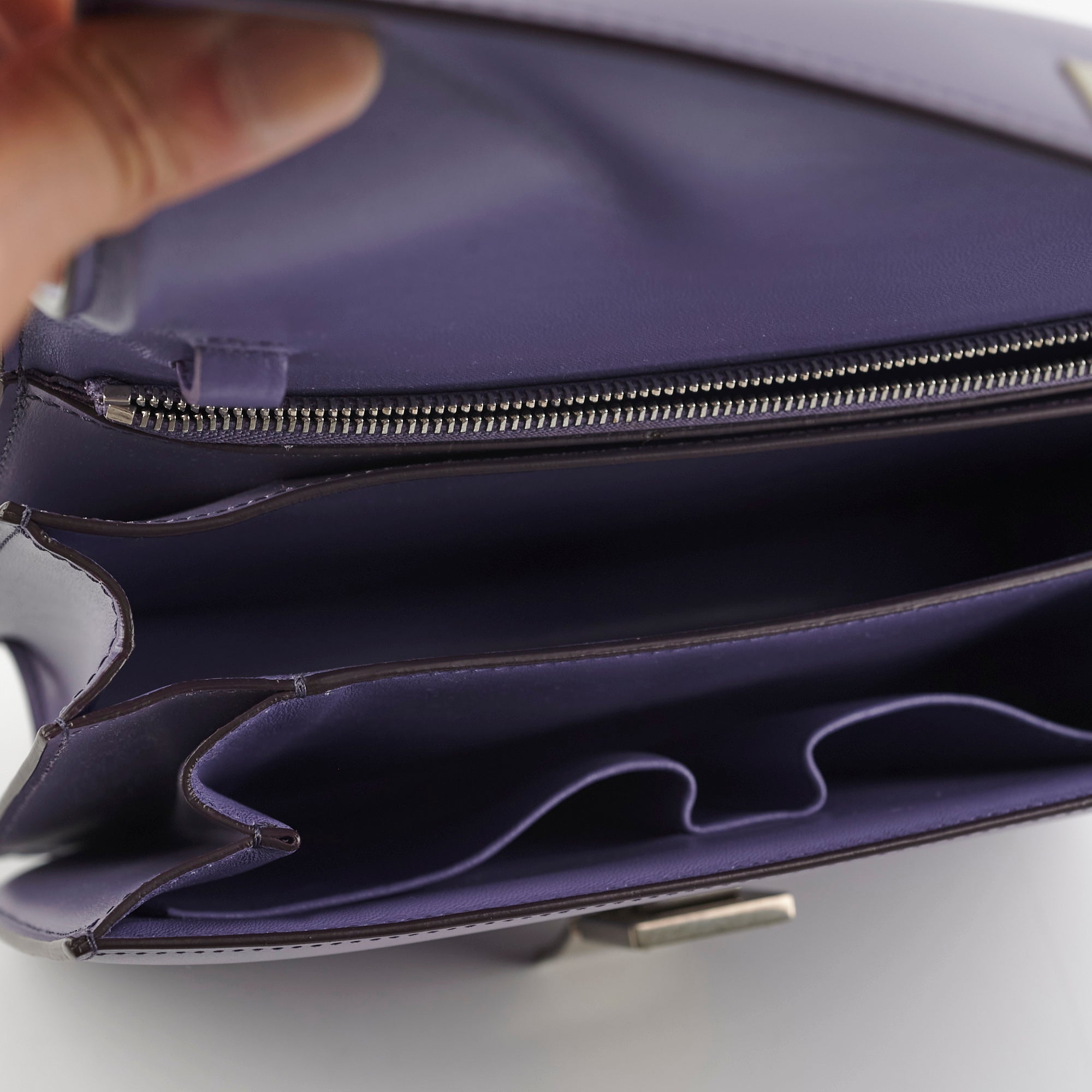Celine Medium Purple Box Shoulder Bag for Women | Luxury Leather Crossbody Purse | Perfect for Work, Travel & Evening Out
