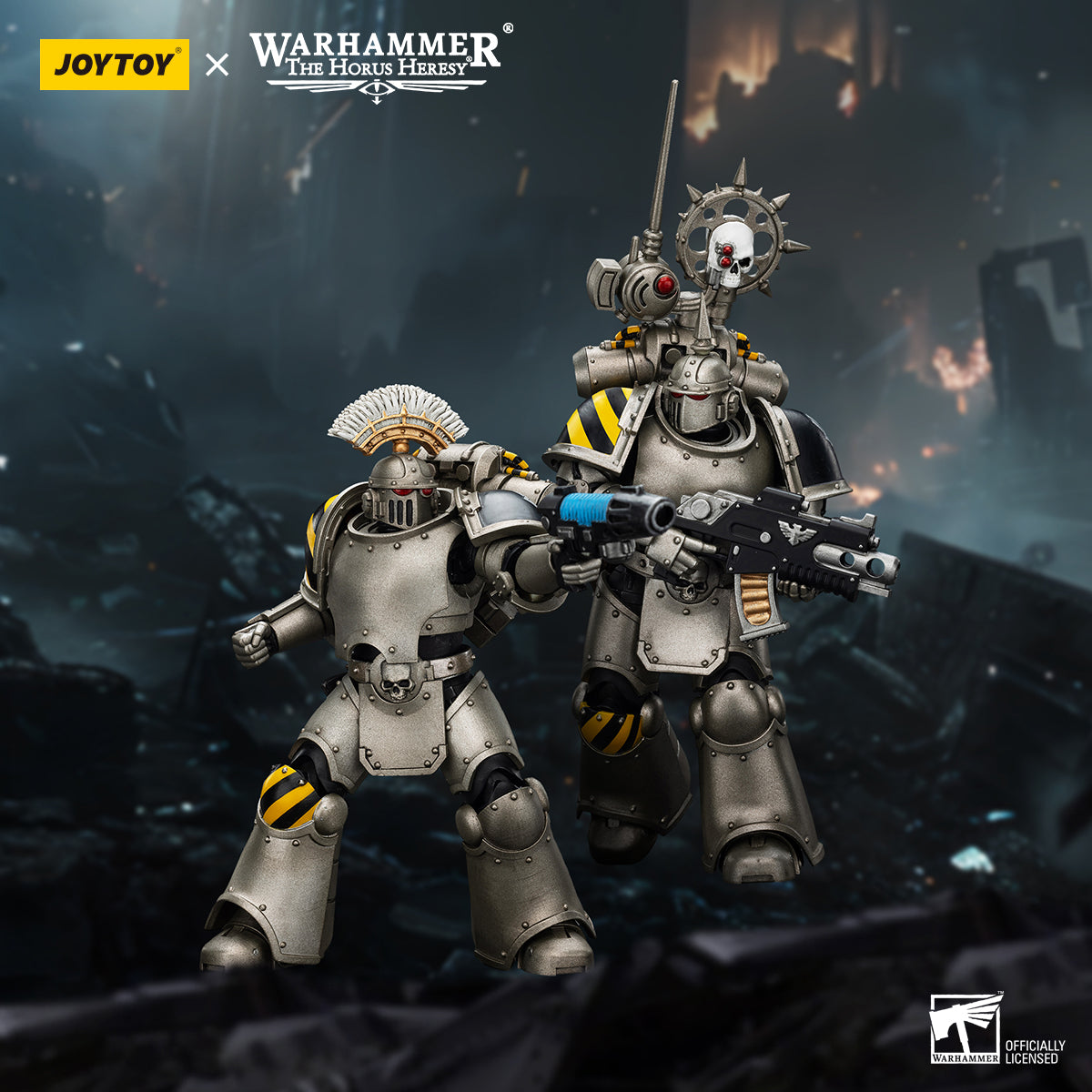 Pre Order 1/18 JOYTOY Warhammer The Horus Heresy Iron Warriors MKIII Tactical Action Figure Set - Perfect for Collectors & Tabletop Gaming