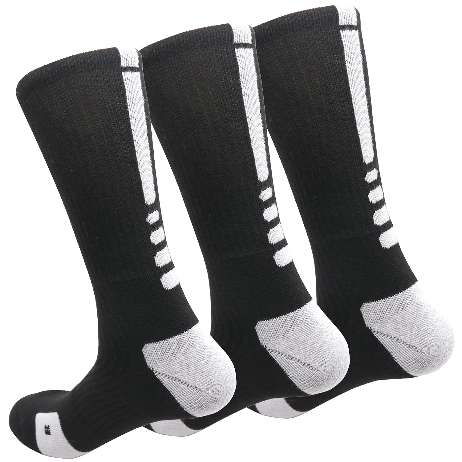 **MUMUBREAL Elite Basketball Socks - Cushioned Athletic Crew Socks for Men & Women - Thick Compression Sports Socks for Running, Training & Basketball - High-Performance Comfort & Support**