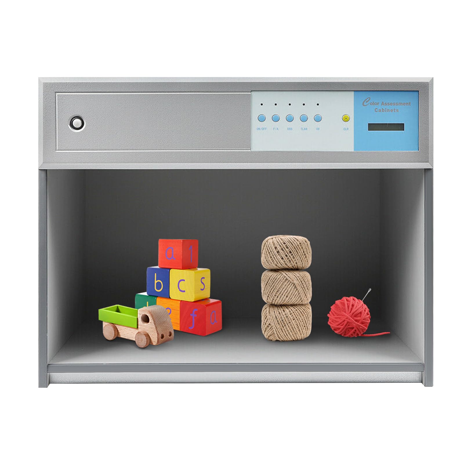 4 Light Source Color Matching Cabinet - Laboratory & Textile Printing Color Assessment Tool with D65, TL84, CWF, UV Light (110V) - Perfect for Graphic Design, Paint Matching & Quality Control