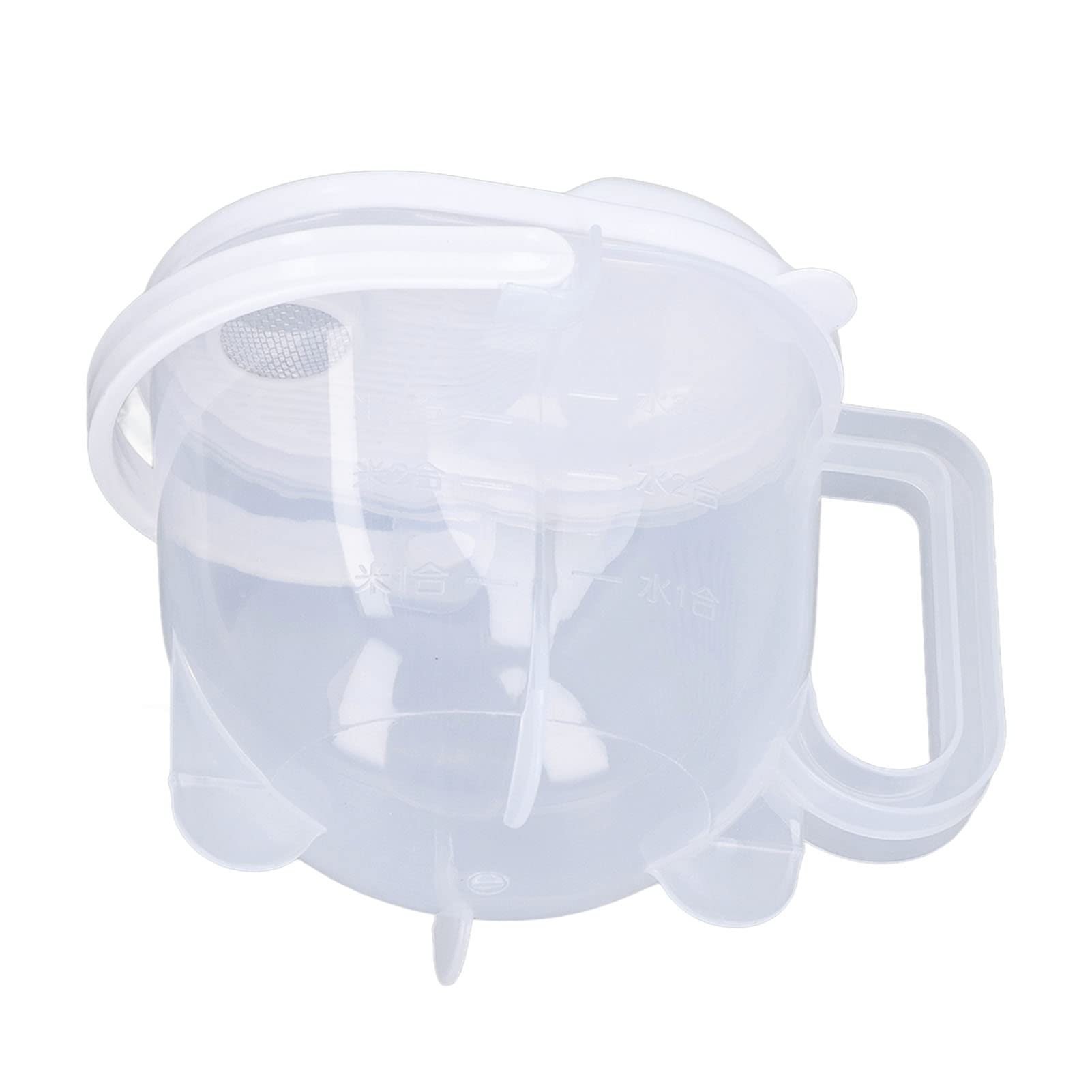 Zerodis Rice Washer with Strainer & Scale - ABS Plastic Bowl for Perfect Rice Washing