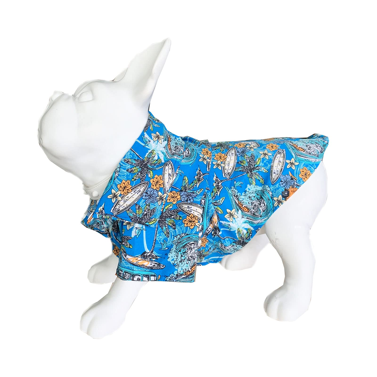 Hawaiian Shirt for Dogs - Breathable Summer Dog T-Shirt & Cool Vest Outfit - Beach Apparel for Small Medium Dogs & Puppies (XL, Blue) | Perfect for Summer Walks, Beach Trips & Pet Photoshoots