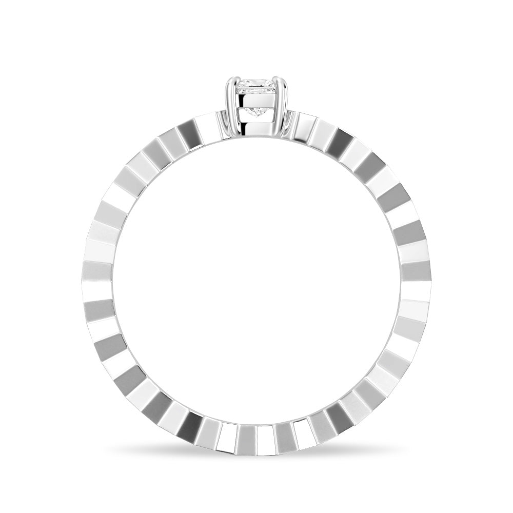Princess Cut Lab Grown Diamond Promise Ring - Geometric Design for Engagement, Anniversary & Special Occasions