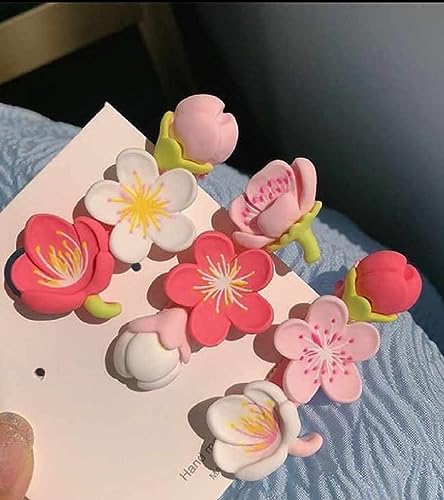 Girlish Unicorn Hair Clips Set - 3 Pack Pink Metal Barrettes for Girls, Women & Baby Hair Accessories | Perfect for School, Parties & Everyday Styling