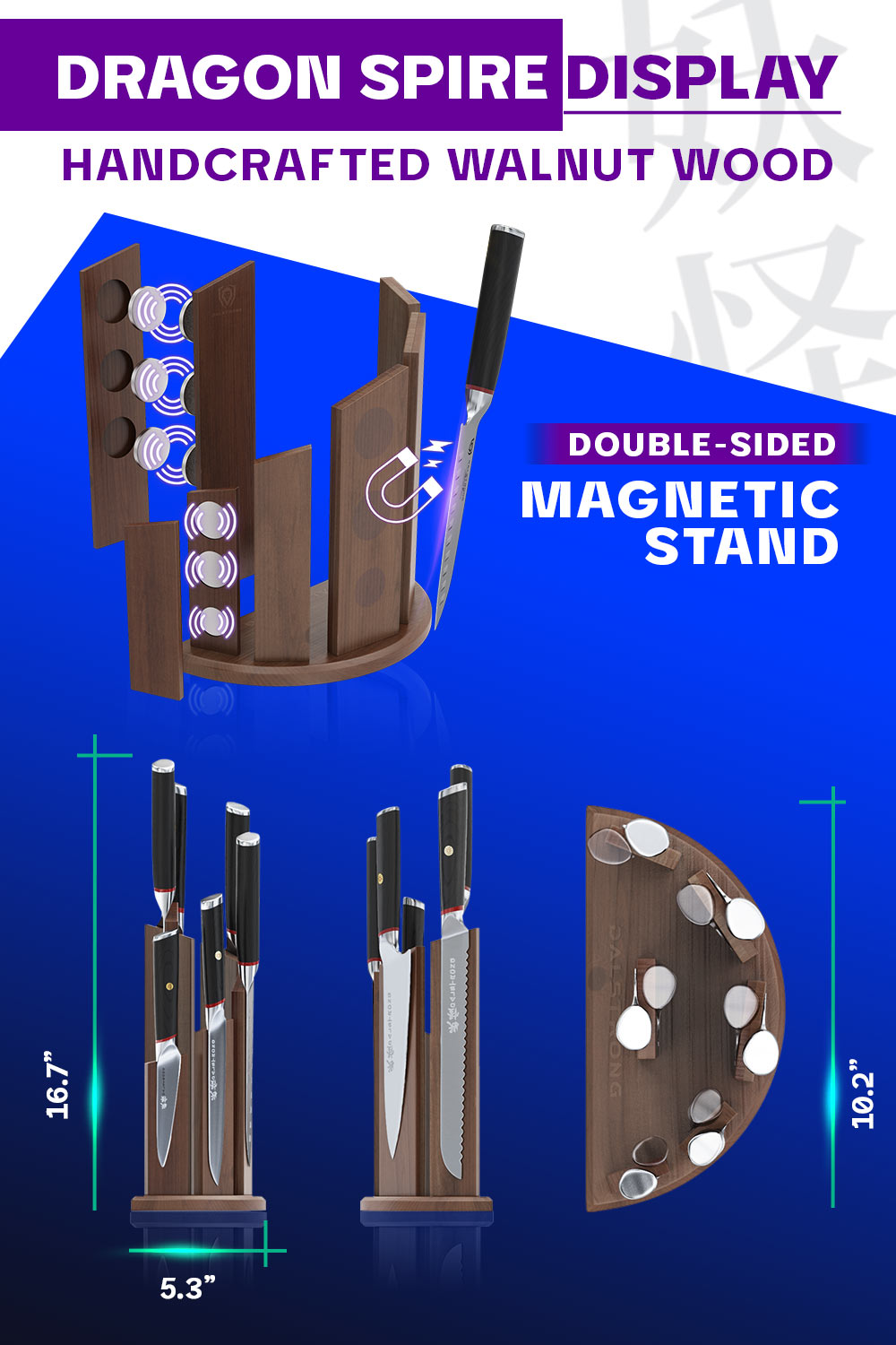 Premium 6-Piece Knife Set - Dragon Spire Phantom Series by Dalstrong | High-Quality Kitchen Knives for Professional Chefs & Home Cooking | Perfect for Slicing, Dicing & Food Preparation