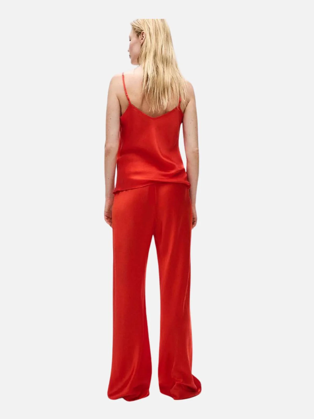 Stylish Bias Cut Pants in Geranium - Perfect for Casual Outfits, Office Wear & Evening Events