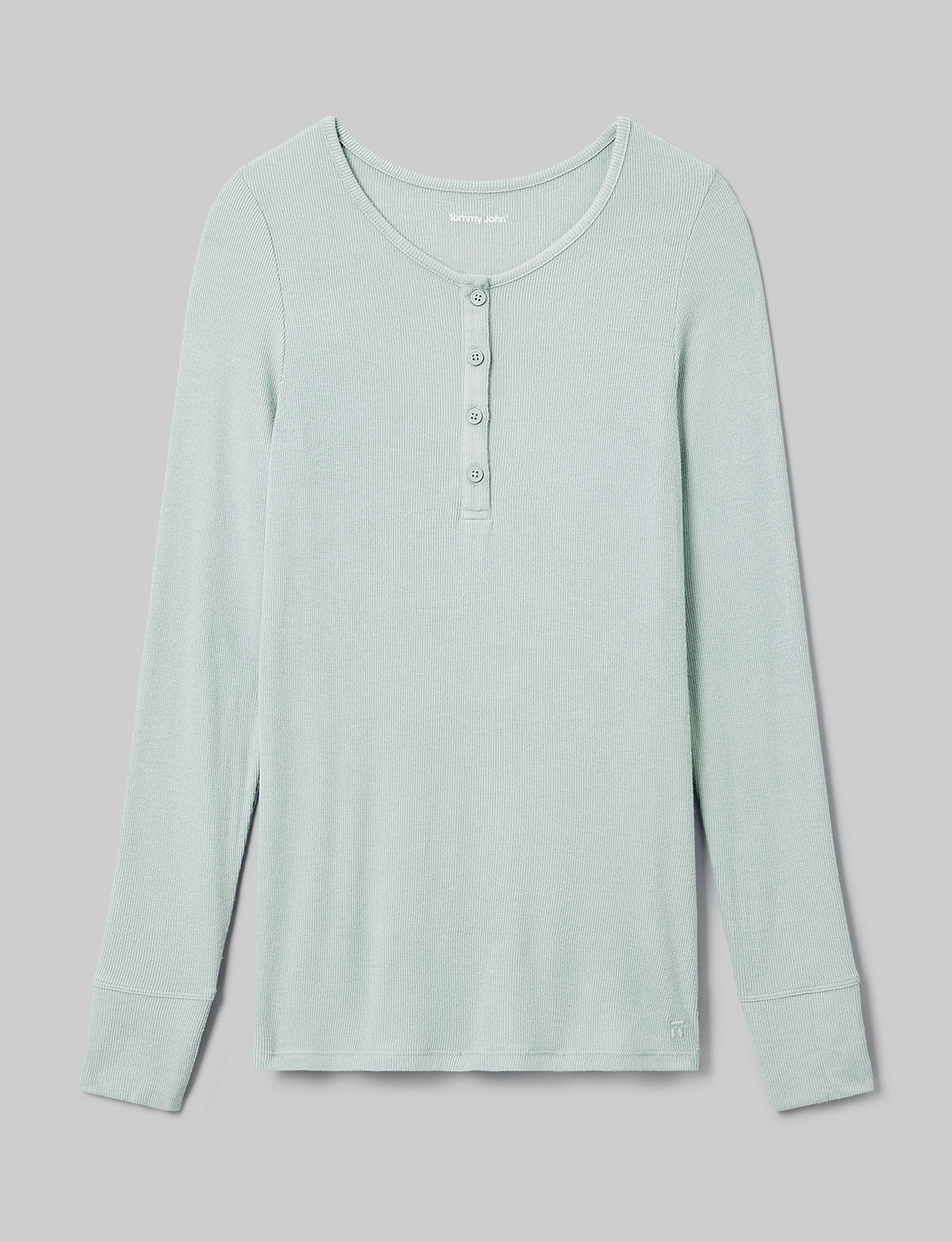 Women's Casual Henley Long Sleeve Shirt - Soft Cotton Relaxed Fit T-Shirt for Lounge, Sleep & Everyday Wear