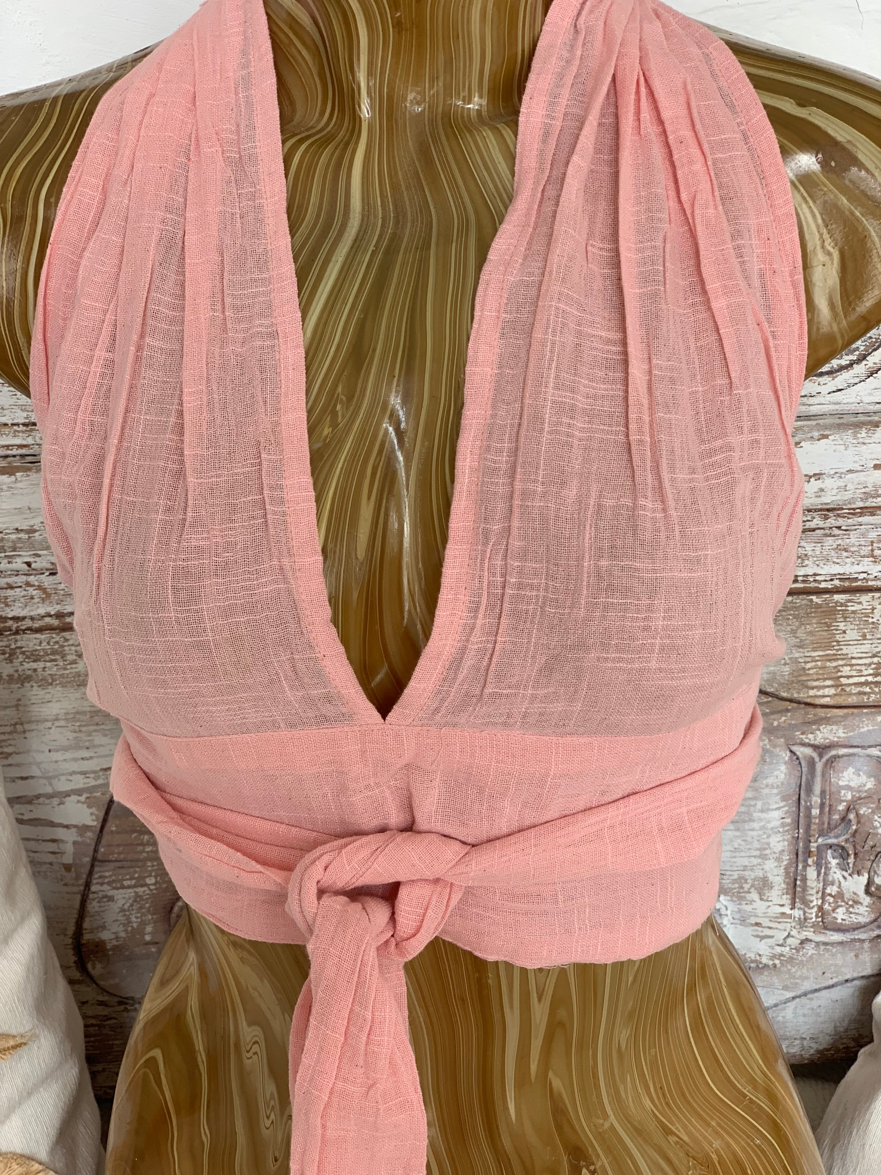 Sexy Linen Top Rosa - Breathable Summer Blouse for Women | Perfect for Beach, Vacation & Casual Outfits
