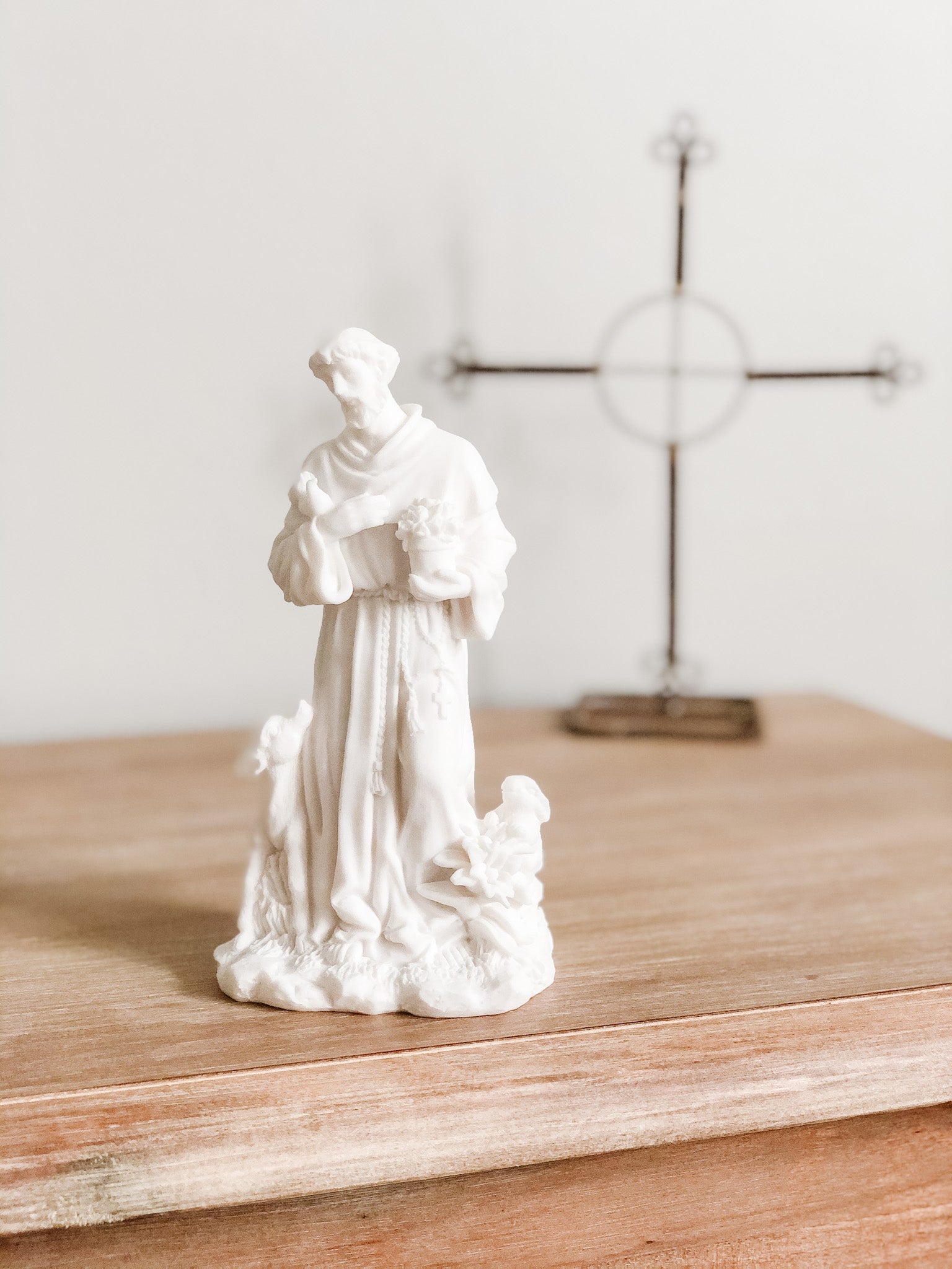 St. Francis of Assisi Statue - Patron Saint of Animals & Nature - Handcrafted Garden & Home Decor for Catholic Devotion & Outdoor Display