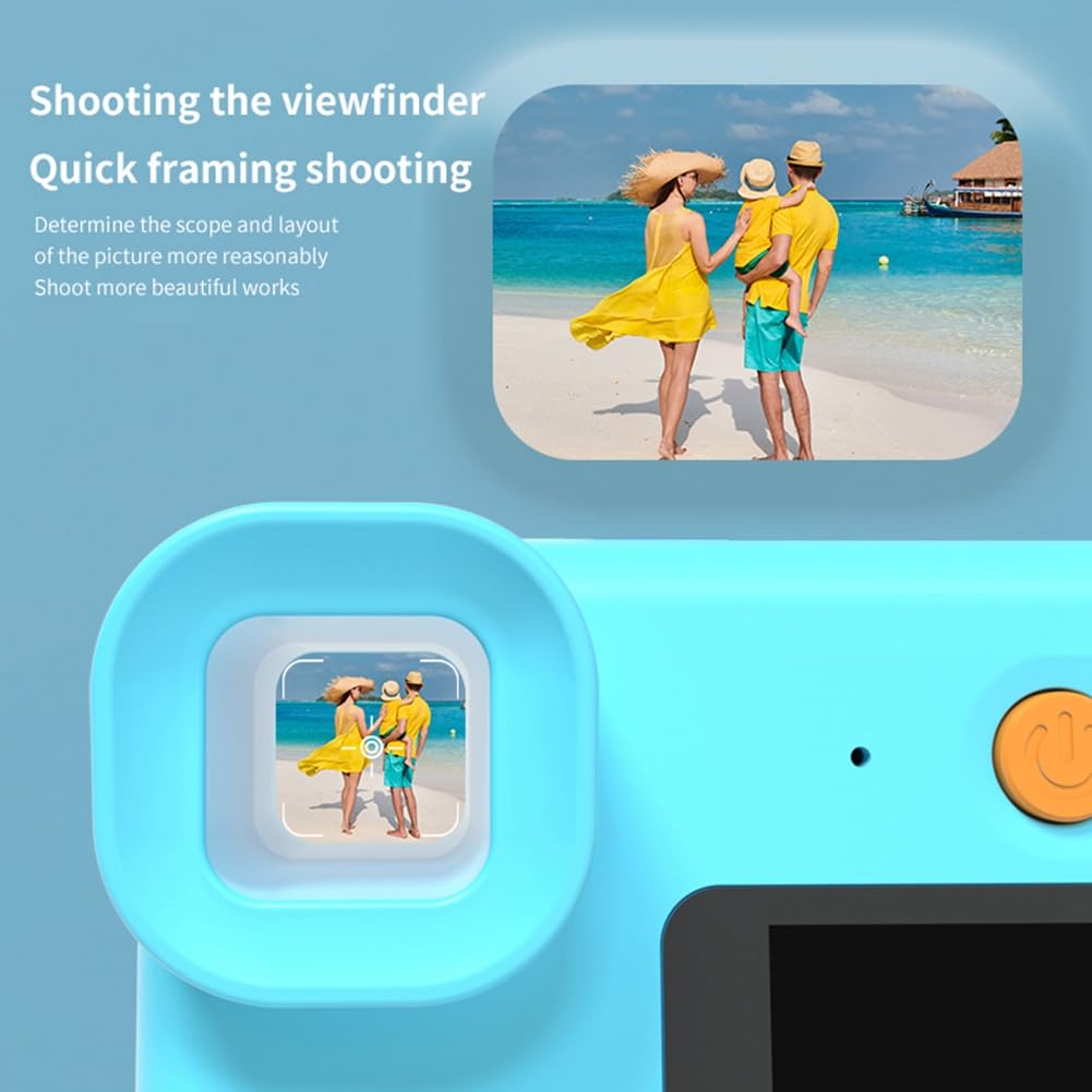 Dwqnvf Kids Instant Print Camera - 1080P HD Digital Camera with Photo Paper, Easy to Use Toy Camera for Children (Blue) | Perfect Birthday Gift for Boys & Girls | Capture Memories at Parties, Travel & Family Events
