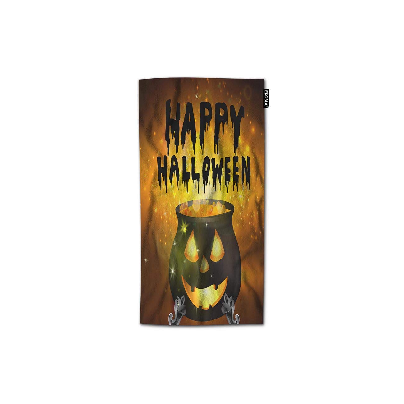 EKOBLA Halloween Witches Cauldron Glow Bubble Hand Towel - Spooky Liquid Evil Design, Soft Polyester-Microfiber (30x15 Inches) - Perfect for Halloween Decor, Party Favors, and Cozy Home Use