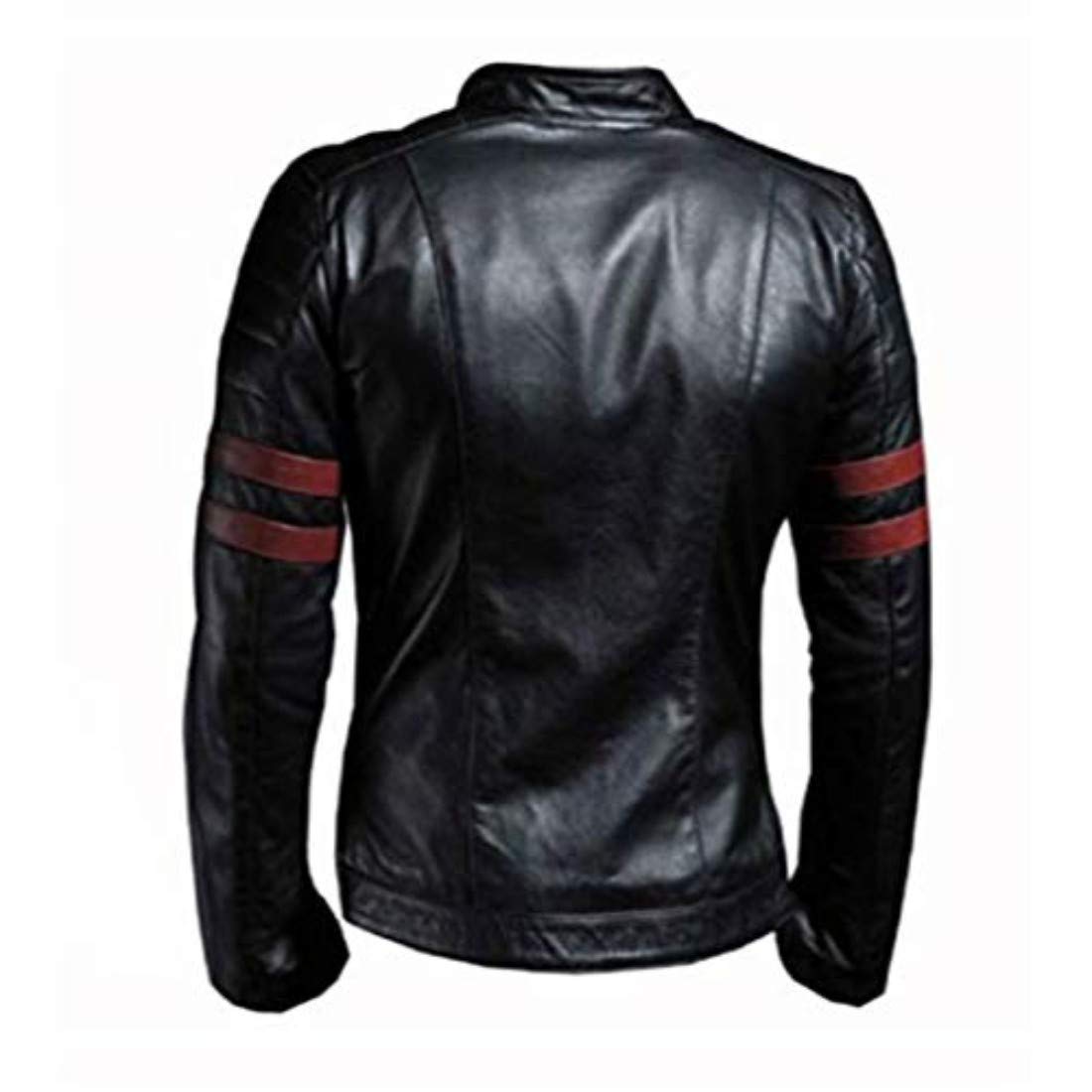 Men's Distressed Leather Motorcycle Jacket - Stylish Biker Bomber Jacket with Zipper for Men | Black Outerwear for Riding, Casual Wear & Fashion