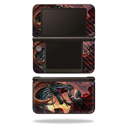 Premium Carbon Fiber Skin for Nintendo 3DS XL (2012-2014 Model) - Dragon Slayer Design | Protective & Scratch-Resistant Vinyl Wrap | Easy to Install & Remove | Made in USA | Perfect for Gaming Protection & Customization