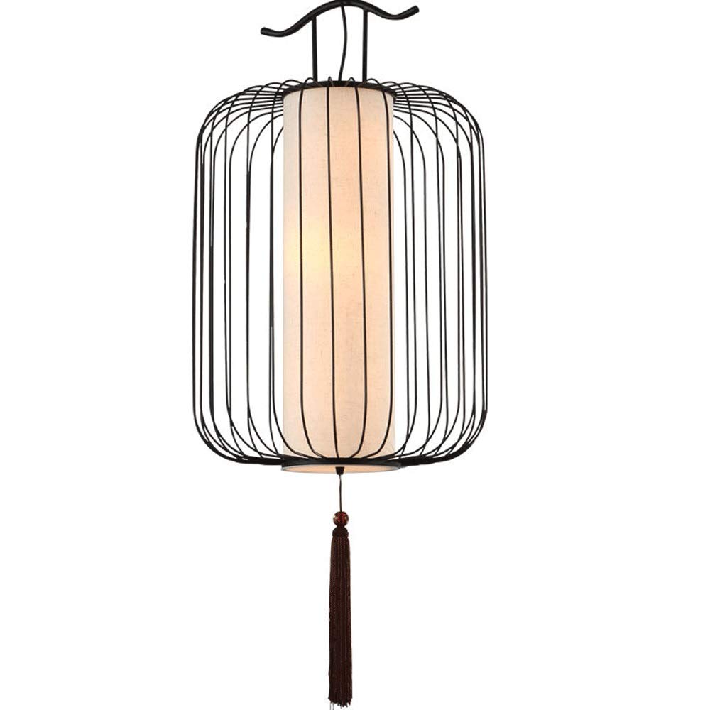 Modern Chinese Style LED Chandelier - Wrought Iron Birdcage Lighting Fixture for Living Room, Bedroom, Restaurant & Tea House | Vintage Retro Table Lamp for Bar, Aisle & Home Decor