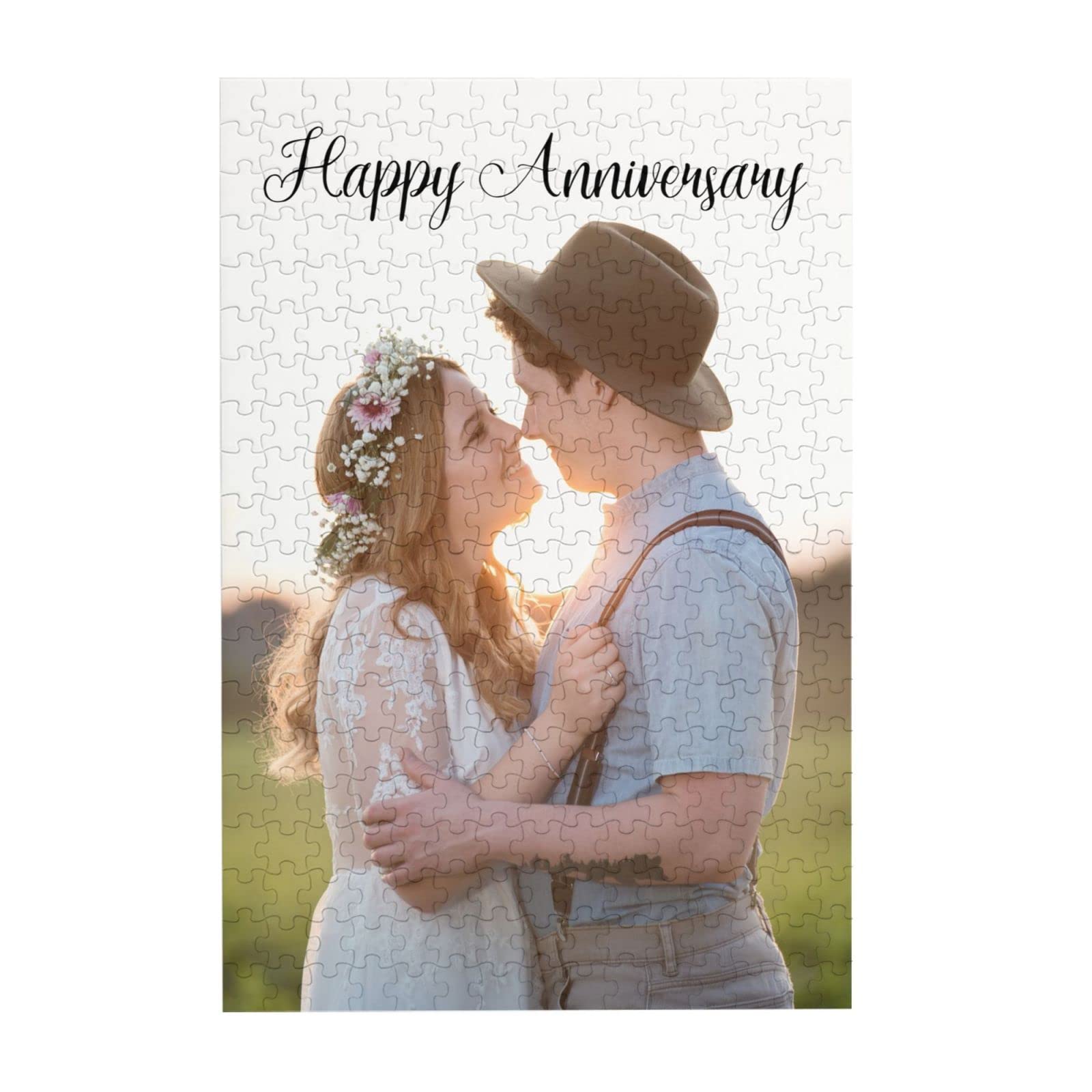 Custom Personalized Photo Wooden Jigsaw Puzzle with Text & Name - Unique Wedding, Anniversary, Graduation Gift for Adults & Kids - Perfect for Family Game Nights, Party Favors & Memory Keepsakes