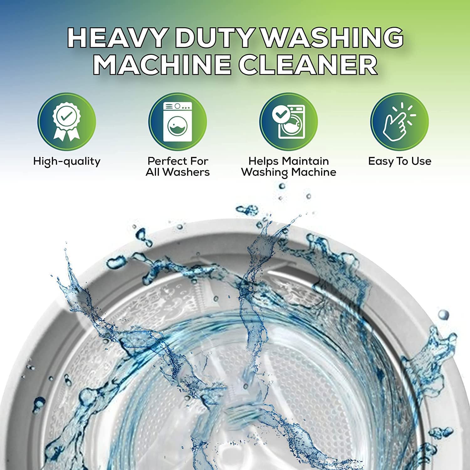 Front Load & Top Load Washing Machine Cleaner Powder - 2 Pack (150g Each) | Removes Odor, Limescale & Mold | Perfect for HE, LG, Samsung & All Washing Machines | Keep Your Laundry Fresh & Hygienic