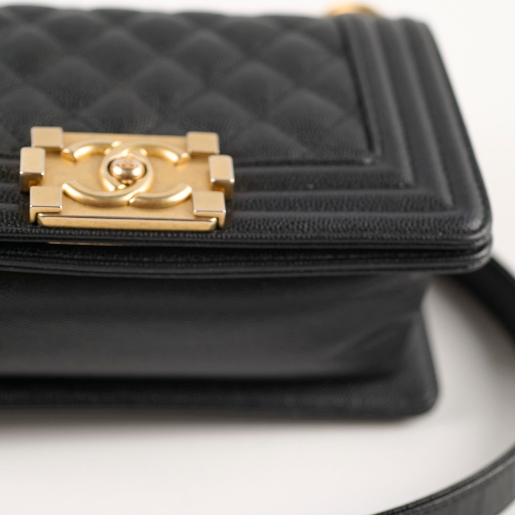 Chanel Small Boy Caviar Leather Crossbody Bag Black | Luxury Designer Handbag for Women | Perfect for Date Night, Parties & Special Occasions