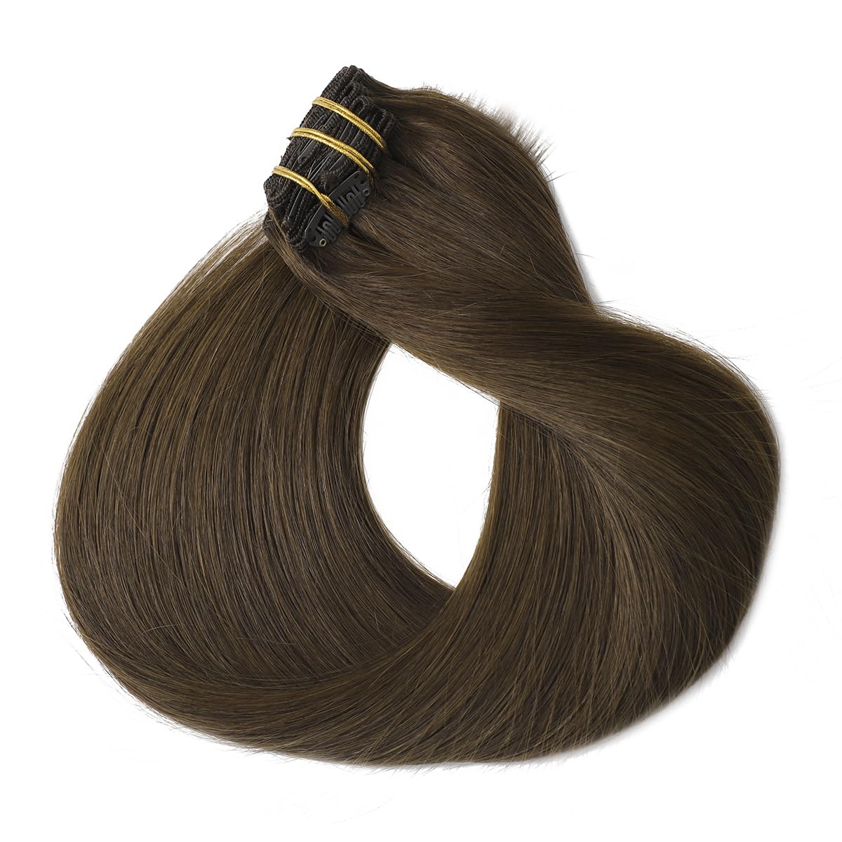 Silky Straight Clip-in Remy Human Hair Extensions for Women - 18 Inch Natural Black Hair Weft for Length & Volume - Perfect for Parties, Weddings & Daily Styling
