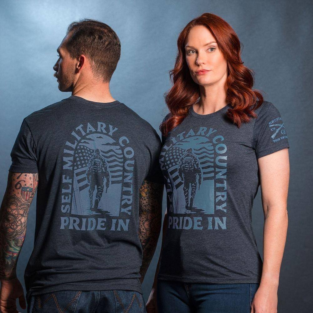 Patriotic Women's Slim Fit March T-Shirt - Midnight Navy | Comfortable & Stylish for Rallies, Parades & Everyday Wear