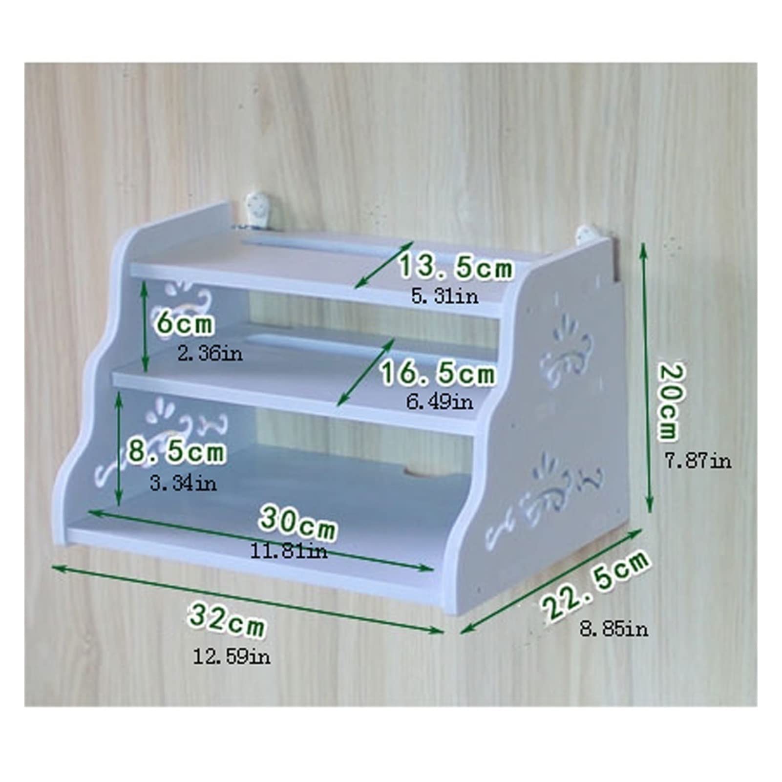 Floating Wall Mount Shelf - Modern TV Stand & Cable Box Organizer | Space-Saving Wall Shelves for Living Room, Bedroom & Office (Color: Black)