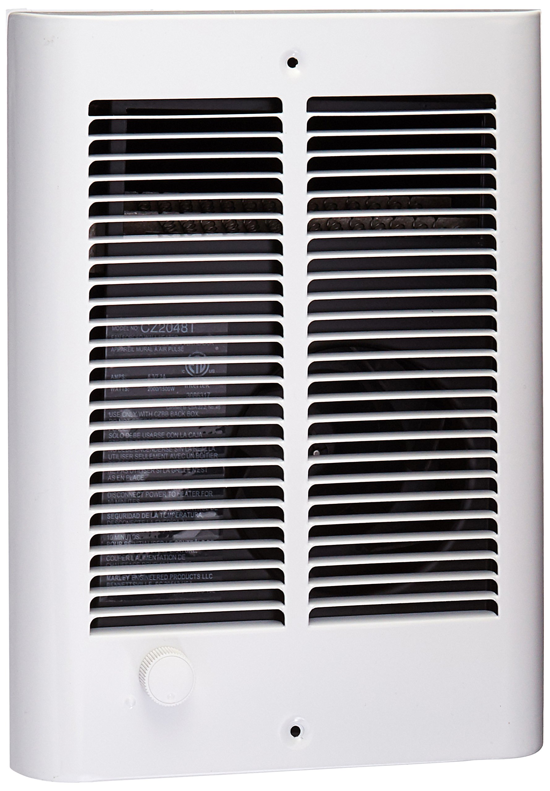 Qmark CZ2048T Small Residential Fan Force Zonal Heater - Northern White - Perfect for Bedrooms, Offices & Small Spaces