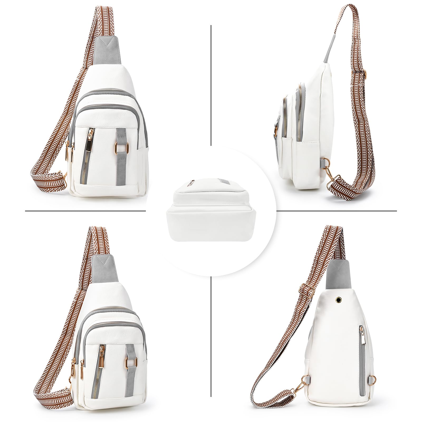 Stylish Women's Crossbody Bags - Genuine Leather Sling Bag for Travel, Work & Daily Use | Perfect Mother's Day, Birthday Gift for Mom & Wife | Compact Fanny Pack with Adjustable Strap
