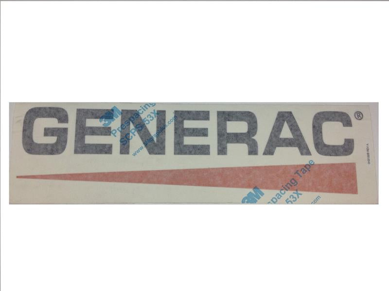 Generac 609mm Logo Decal Replacement Part #0H2159C - Perfect for Generac Generator Maintenance & Equipment Branding