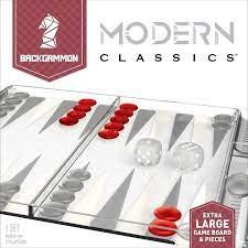 TCG Toys Modern Classic Backgammon Set - Premium Wooden Board Game for Adults & Family Game Night - Perfect for Travel, Parties & Strategy Game Lovers