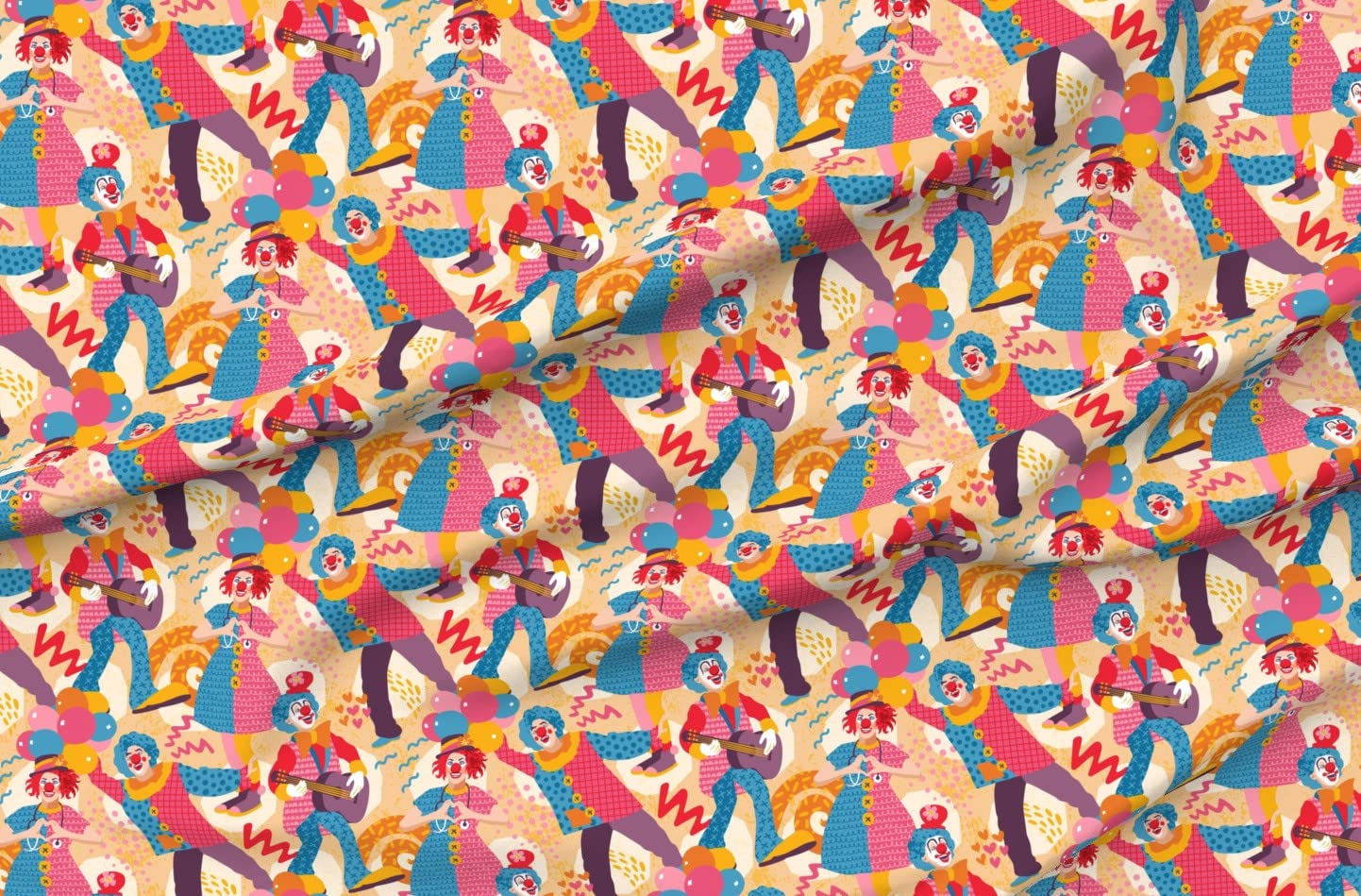 Clown Power Awareness Printed Minky Fabric Fat Quarter - Soft Plush Material for Sewing Baby Blankets & Quilt Backing - Perfect for DIY Crafts, Nursery Decor & Cuddly Blankets