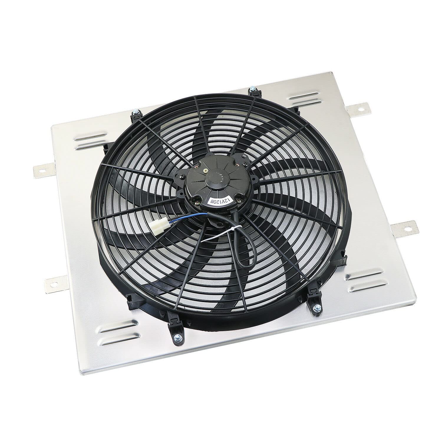 Aluminum Radiator Shroud Fan with Relay Kit for 1987-2006 Jeep Wrangler YJ & TJ (2.4L-4.2L) - Perfect for Off-Roading, Overheating Protection & Engine Cooling Upgrade