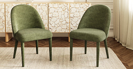 Labin Dining Chair - Modern Wooden Kitchen Chairs with Cushion, Set of 2 - Comfortable & Stylish for Dining Room, Kitchen, Breakfast Nook, and Home Office