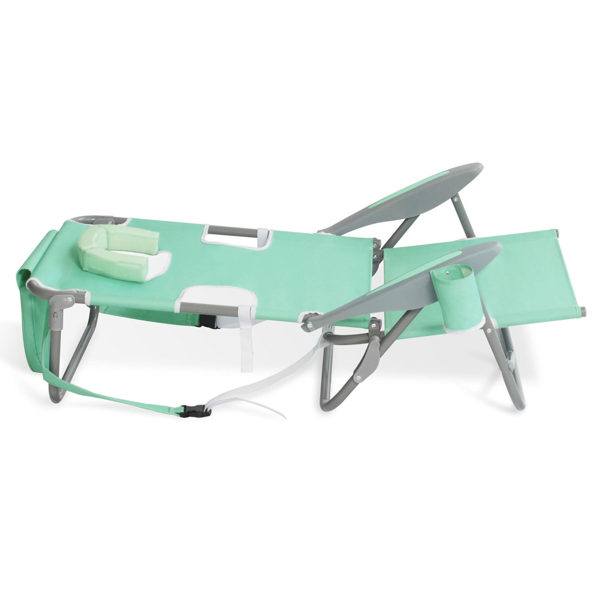 Premium Ostrich Chaise Lounge - Foldable Sunbathing Chair for Poolside, Beach & Outdoor Camping | Adjustable Reclining Backrest | Teal Blue | Perfect for Relaxing by the Pool, Beach Vacations & Backyard Lounging