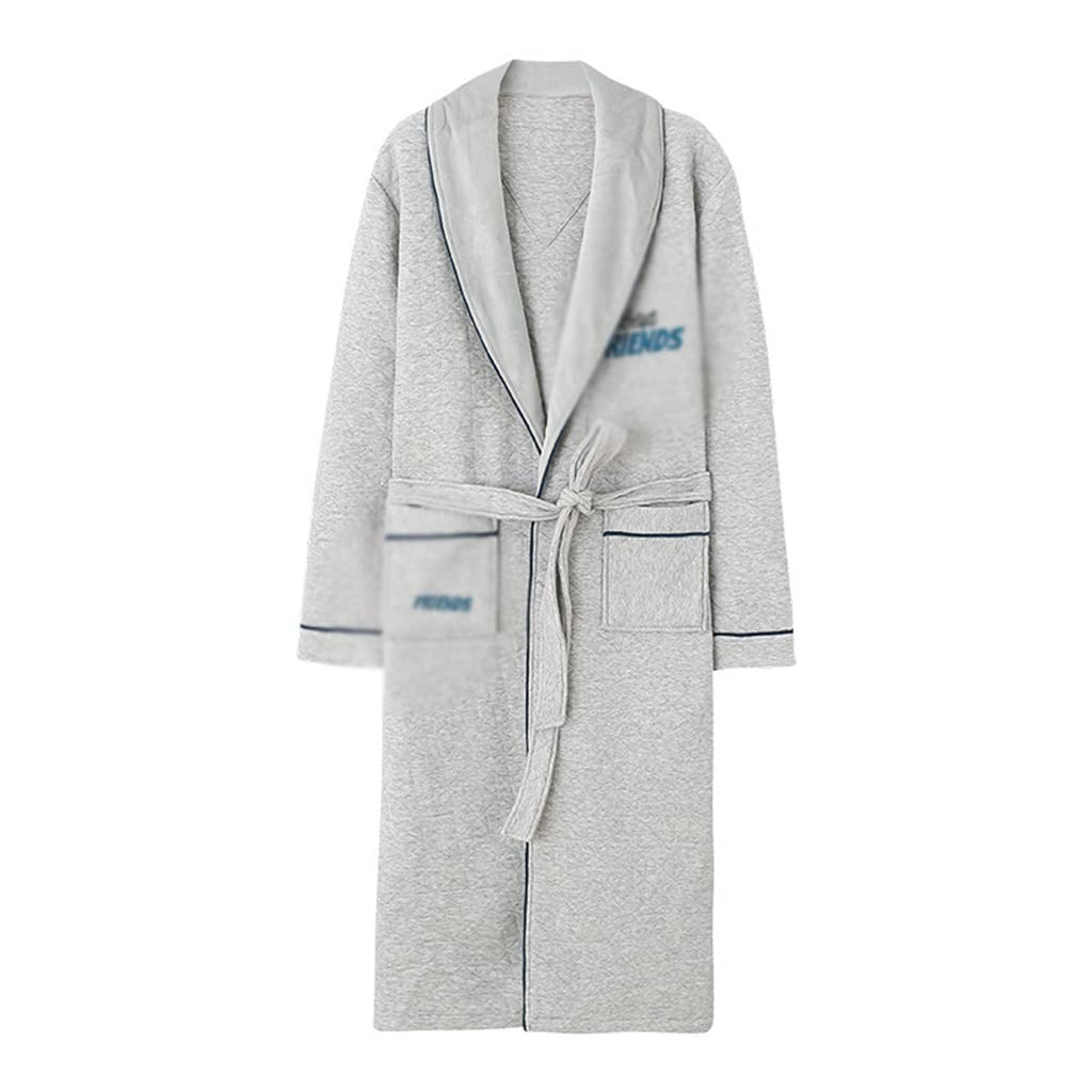Men's Long Sleeve Satin Kimono Robe - XXL Soft Bathrobe for Sleepwear, Loungewear & Spa - Elegant Home Pajama Set for Relaxation (Color A)