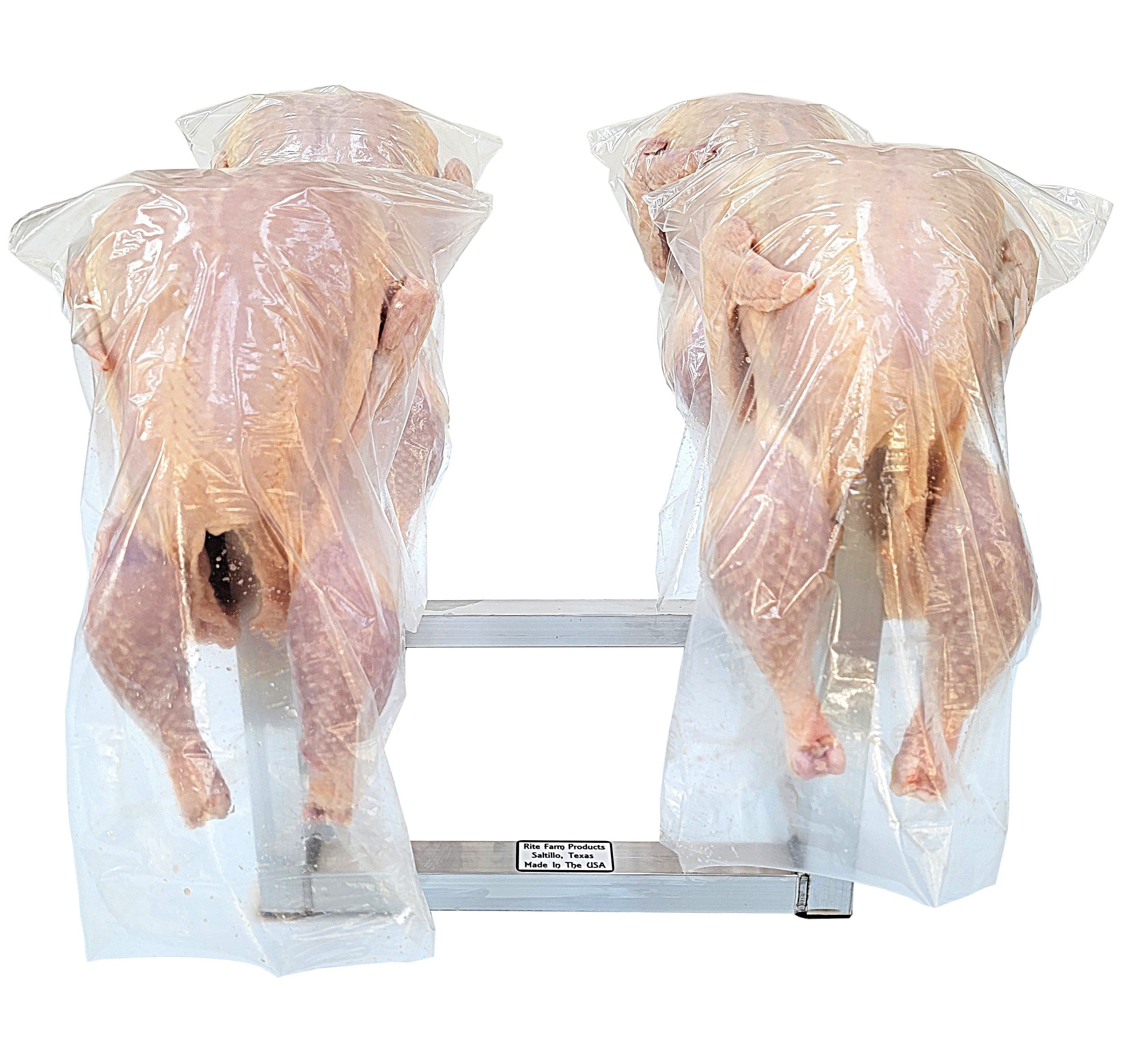 12 Inch Chicken Drying Rack with 4 Stations - Heavy Duty Poultry Processing Stand for Shrink Bags | Perfect for Butcher Shops, Home Kitchen & BBQ Prep