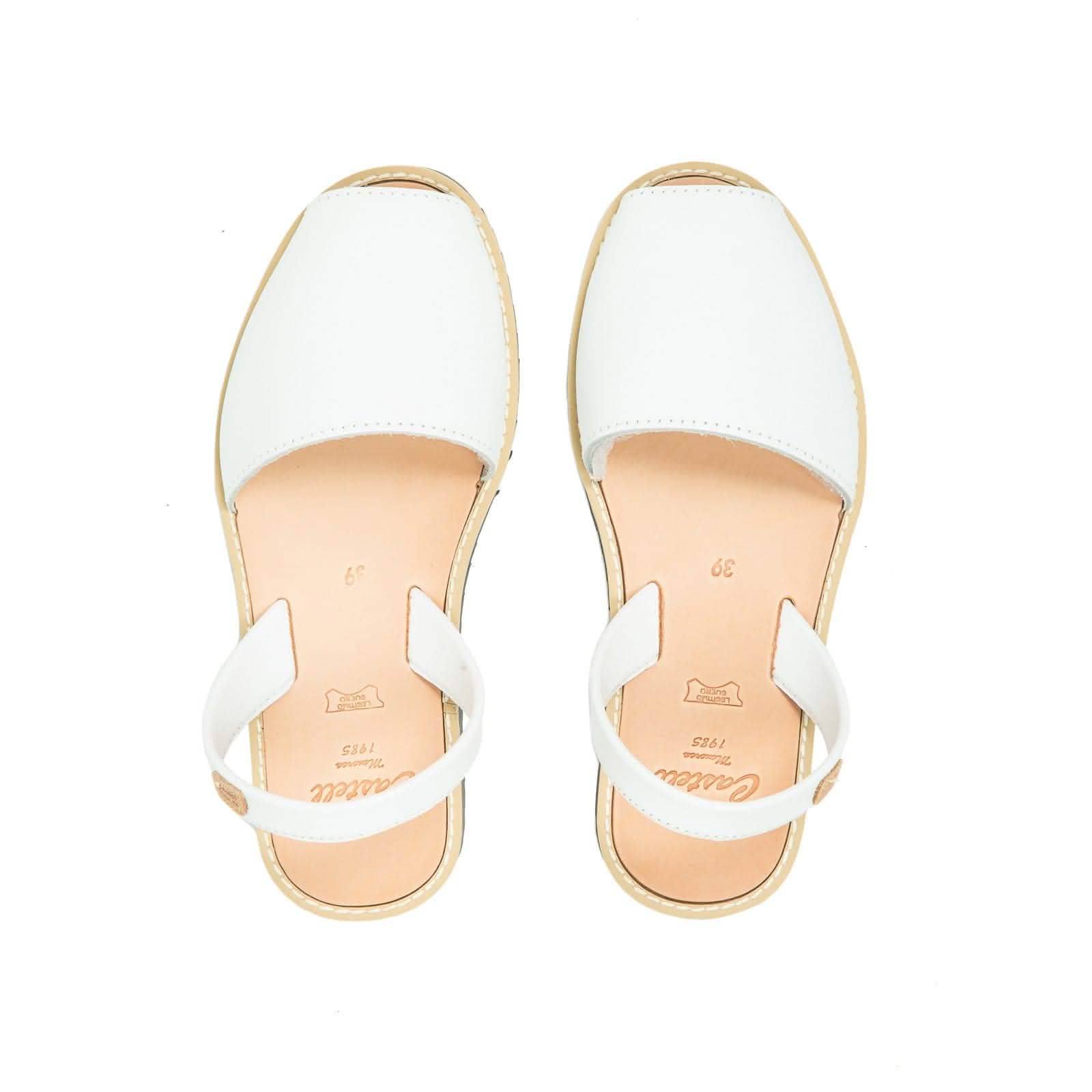 Women's Standard Basic Leather Menorcan Sandals with Open Toe - Madona 1056 Piel | Comfortable Summer Casual Shoes for Beach, Vacation & Everyday Wear