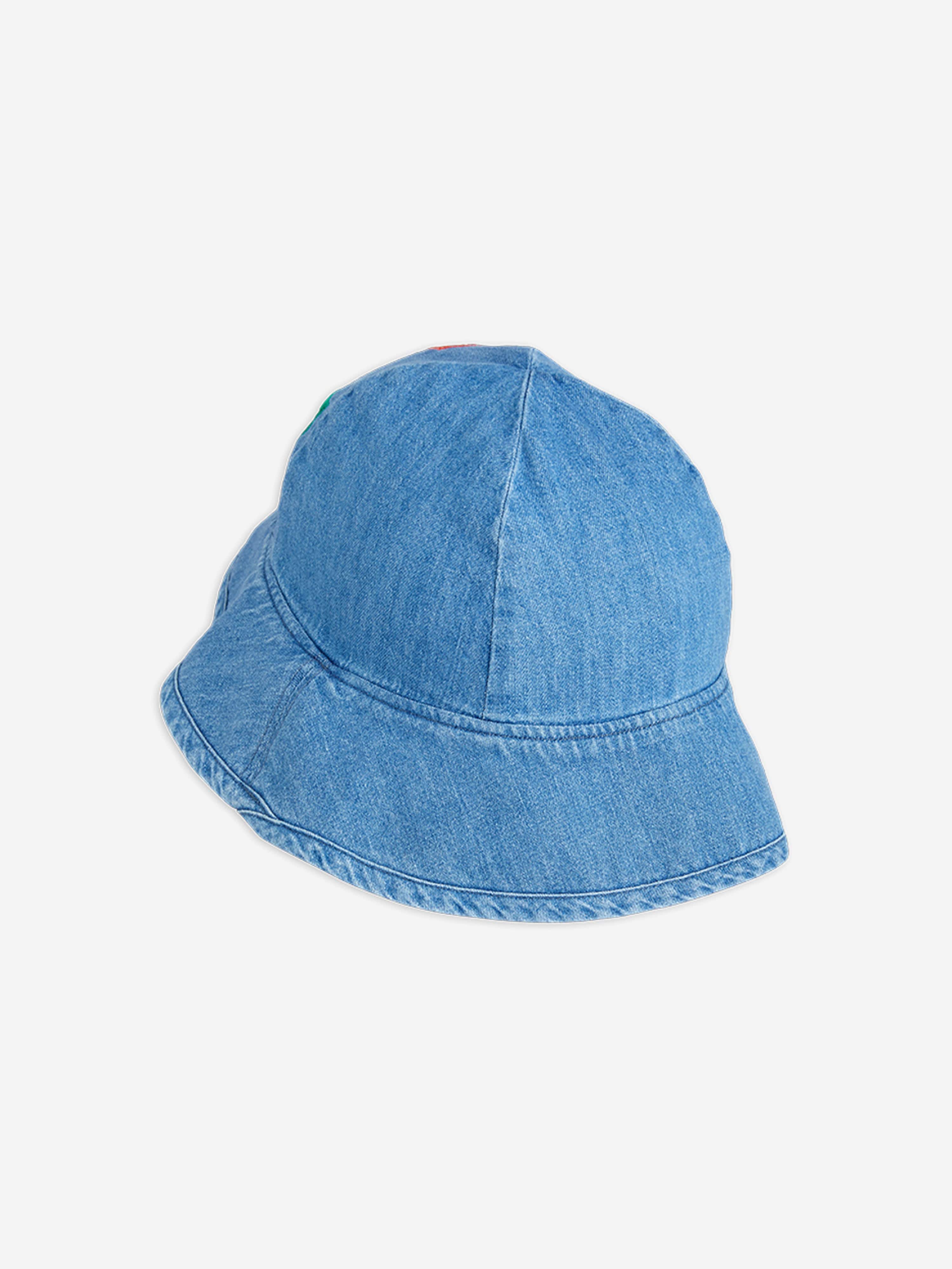 Blue Embroidered Sun Hat for Baby Girls - Perfect for Beach, Park & Outdoor Summer Adventures