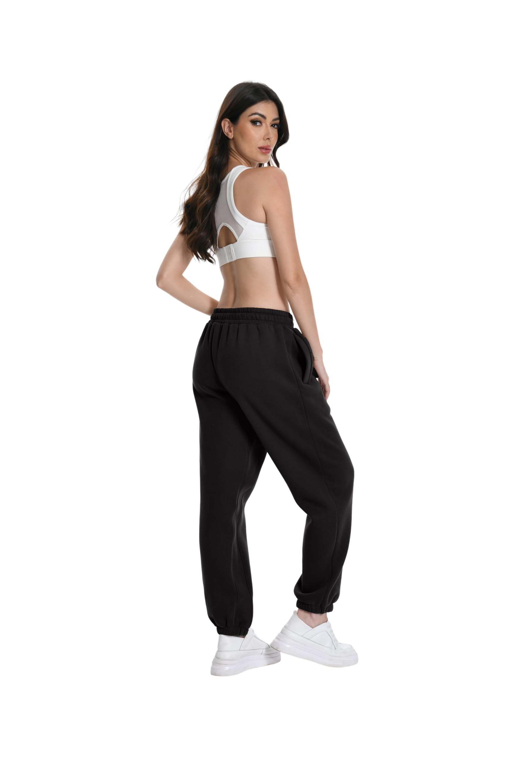 Hatant Men's Fleece Jogger Pants - Soft Unisex Sweatpants with Pockets for Running, Workout & Gym | Comfortable Athletic Track Pants for Casual Wear & Lounge